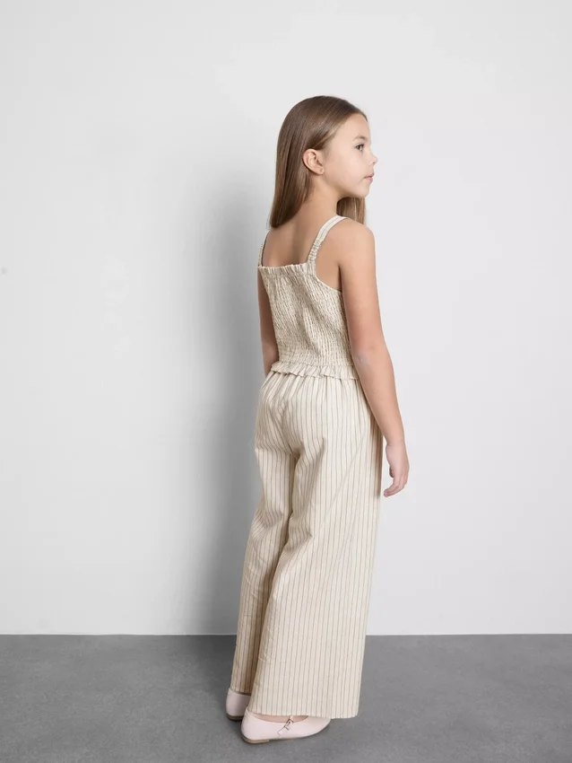 7–15 år | randig, rynkad jumpsuit