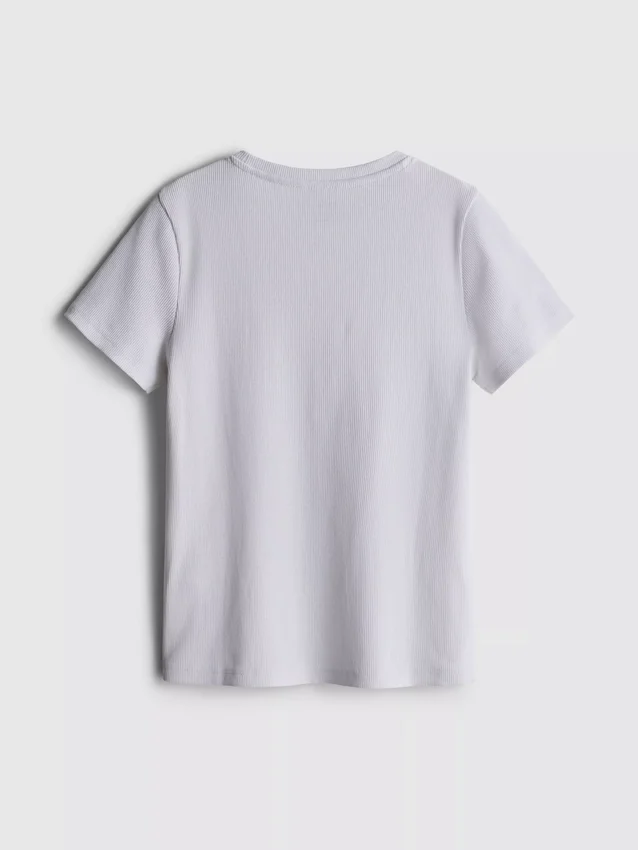 7–15 år | ribbad T-shirt