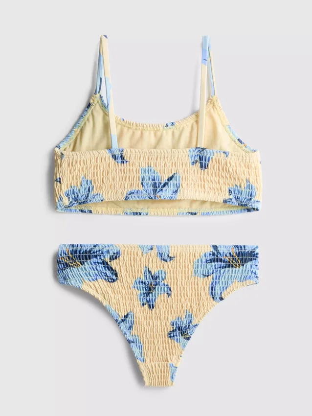 7–15 år | Rynkad bikini med tryck
