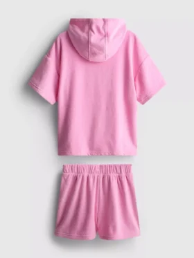 7–15 år | Set med handdukshuvtröja och Shorts