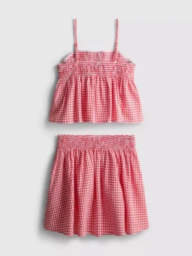 7–15 år | Set med rutig blus och kjol
