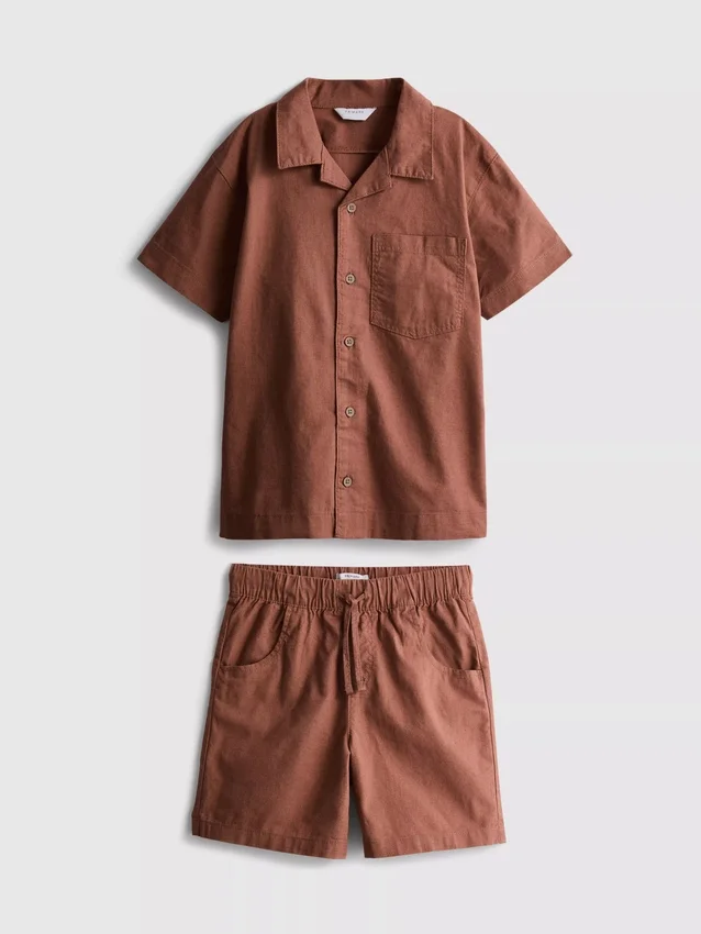 7–15 år | Set med skjorta och shorts