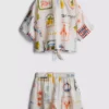 7–15 år | Set med skjorta och shorts med knytdetalj