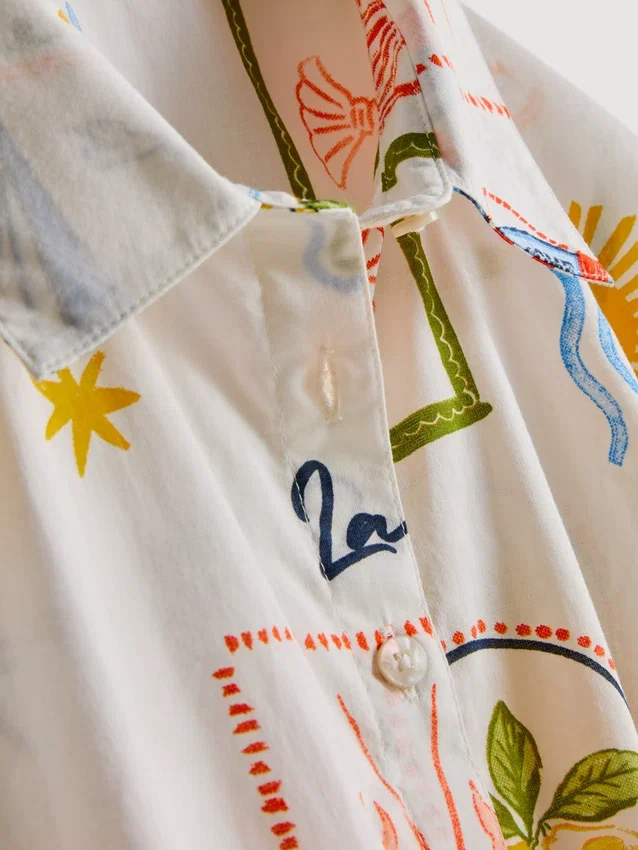 7–15 år | Set med skjorta och shorts med knytdetalj