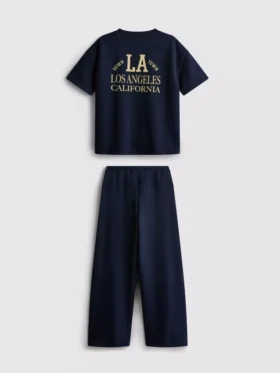 7–15 år | Set med T-shirt och mjukisbyxor med vida ben