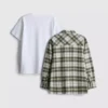 7–15 år | set med t-shirt och rutig skjorta