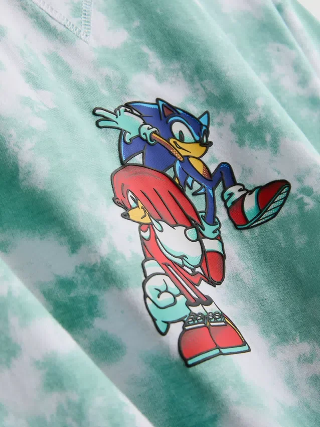 7–15 år | Sonic the Hedgehog-T-shirt i tie-dye