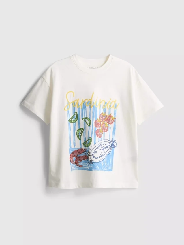 7–15 år | T-shirt i oversized-modell med grafiskt tryck