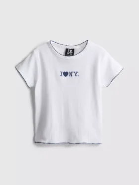7–15 år | T-shirt med broderat ”I Love New York”