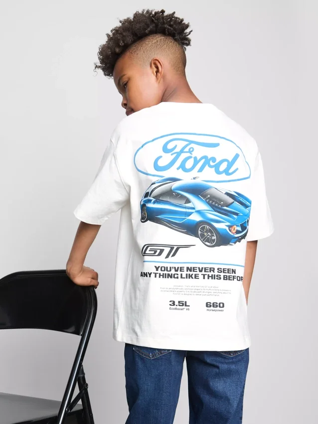 7–15 år | T-shirt med Ford-motiv
