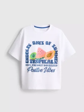 7–15 år | T-shirt med fruktmotiv och struktur