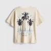 7–15 år | T-shirt med palmmotiv och struktur