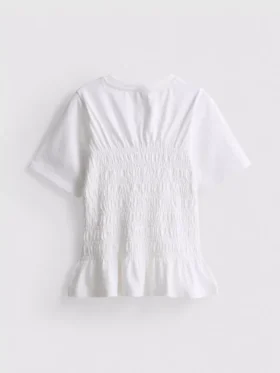 7–15 år | T-shirt med rynkad peplum