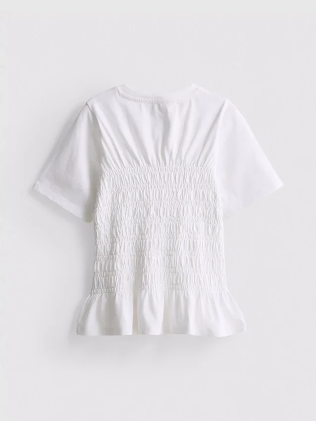 7–15 år | T-shirt med rynkad peplum