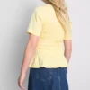 7–15 år | T-shirt med rynkad peplum
