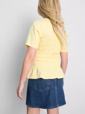 7–15 år | T-shirt med rynkad peplum