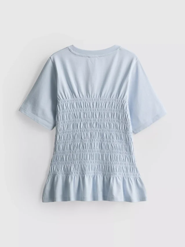 7–15 år | T-shirt med rynkad peplum