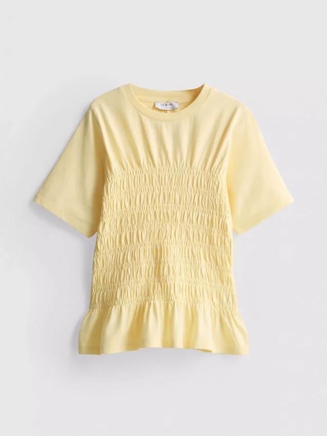 7–15 år | T-shirt med rynkad peplum