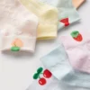 7-pack fruktmönstrade ankelstrumpor