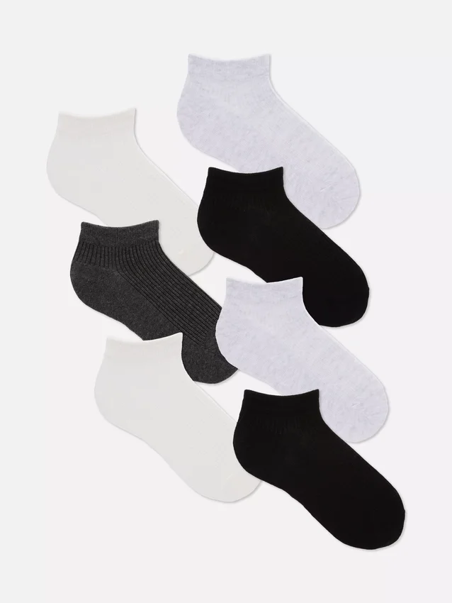 7-pack neutrala Sneakers-strumpor