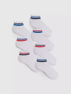7-pack randiga ankelstrumpor