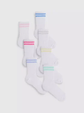 7-pack ribbade sportstrumpor