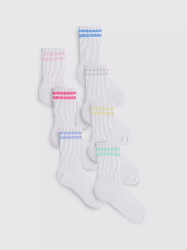 7-pack ribbade sportstrumpor