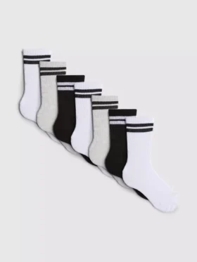 7-pack ribbade sportstrumpor