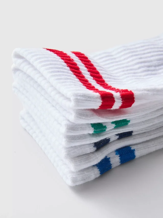 7-pack ribbade sportstrumpor