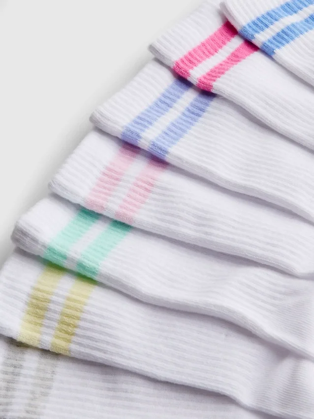 7-pack ribbade sportstrumpor