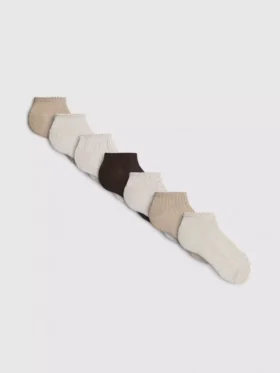 7-pack texturerade sneakerstrumpor