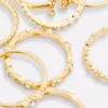 8-pack ringar med initialer i strass