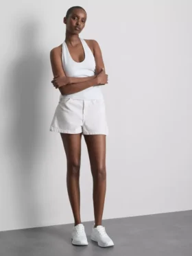 A-linjeformade shorts i bomullsdenim