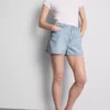 A-linjeformade shorts i bomullsdenim