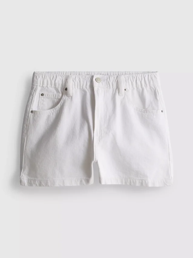 A-linjeformade shorts i bomullsdenim