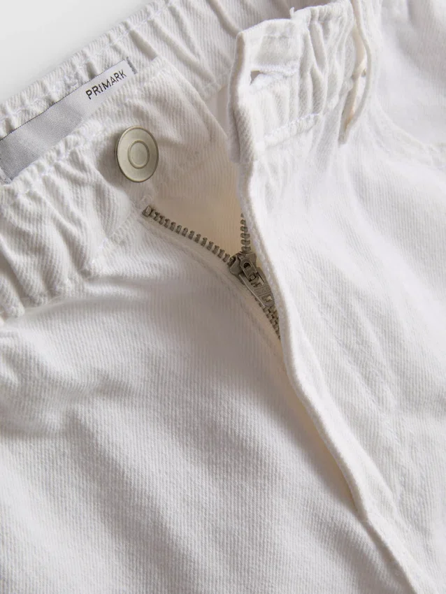 A-linjeformade shorts i bomullsdenim