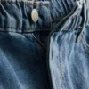 A-linjeformade shorts i bomullsdenim