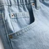 A-linjeformade shorts i bomullsdenim
