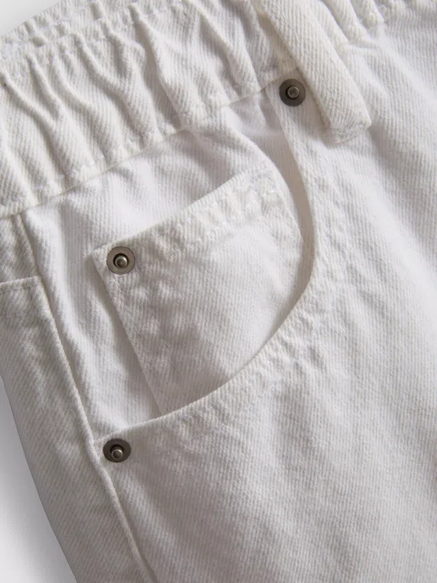 A-linjeformade shorts i bomullsdenim