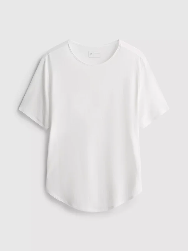 Aktiv T-shirt med rundad nederkant