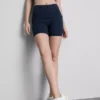 Aktiv yogashorts med medelhög midja och mjukt stöd