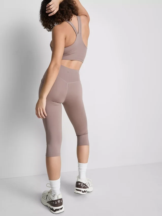 Aktiva capri-leggings med hög midja