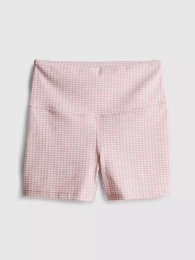 Aktiva shorts i gingham med hög midja