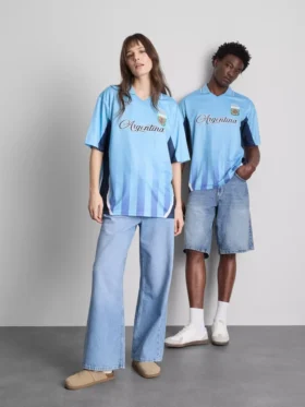 Argentina kortärmad nät-T-shirt