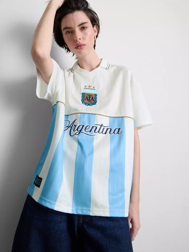 Argentinsk fotbollströja med krage