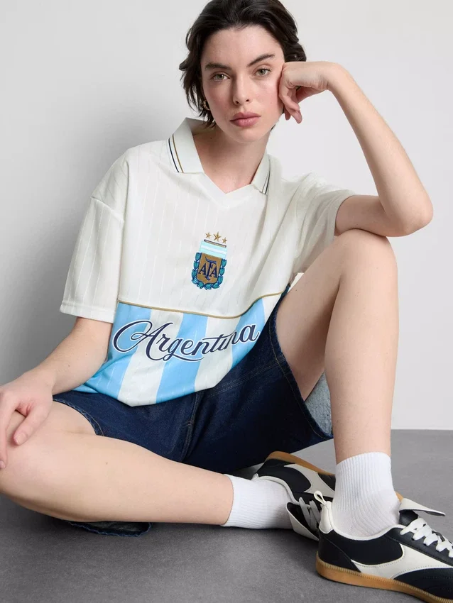 Argentinsk fotbollströja med krage