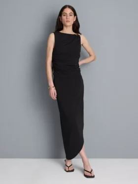 Asymmetrisk midikjol i jersey