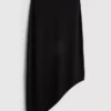 Asymmetrisk midikjol i jersey