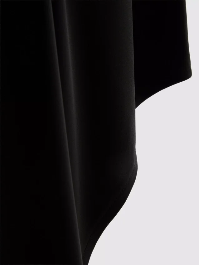 Asymmetrisk midikjol i jersey
