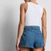 Asymmetrisk skort i bomullsdenim